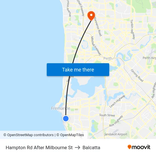 Hampton Rd After Milbourne St to Balcatta map