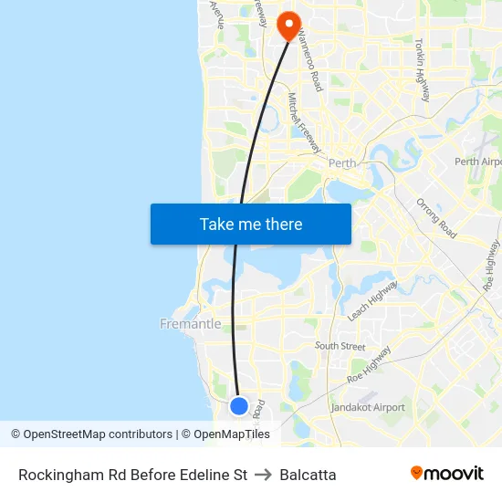 Rockingham Rd Before Edeline St to Balcatta map