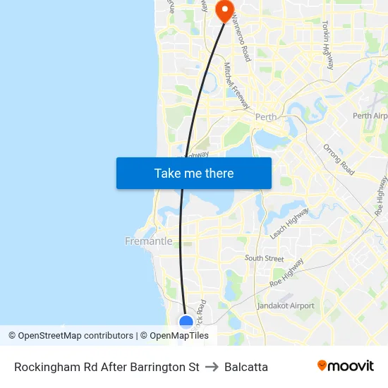 Rockingham Rd After Barrington St to Balcatta map