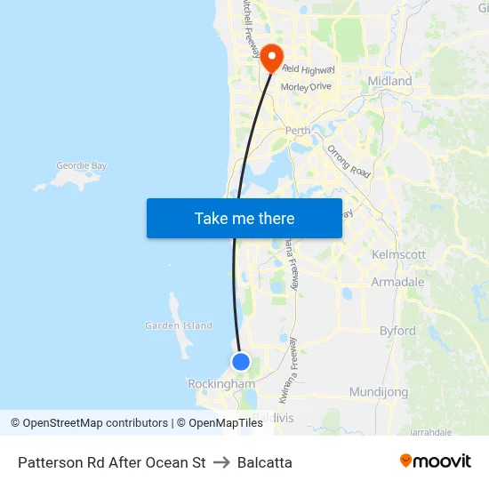 Patterson Rd After Ocean St to Balcatta map