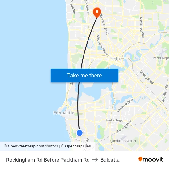 Rockingham Rd Before Packham Rd to Balcatta map