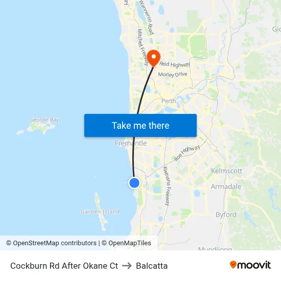Cockburn Rd After Okane Ct to Balcatta map