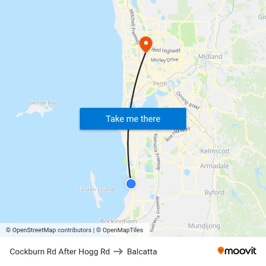 Cockburn Rd After Hogg Rd to Balcatta map