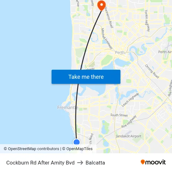 Cockburn Rd After Amity Bvd to Balcatta map