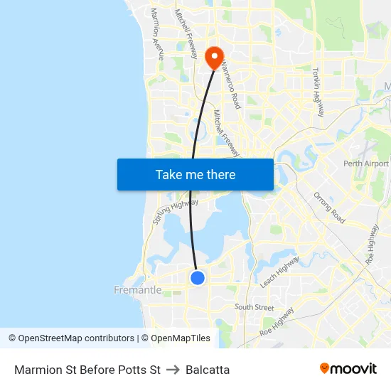 Marmion St Before Potts St to Balcatta map