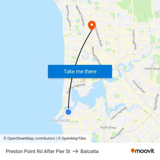 Preston Point Rd After Pier St to Balcatta map