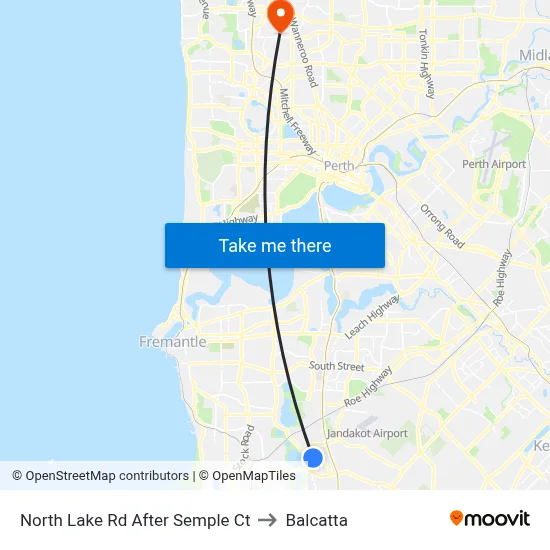 North Lake Rd After Semple Ct to Balcatta map
