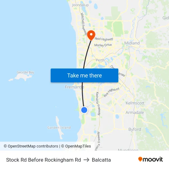 Stock Rd Before Rockingham Rd to Balcatta map