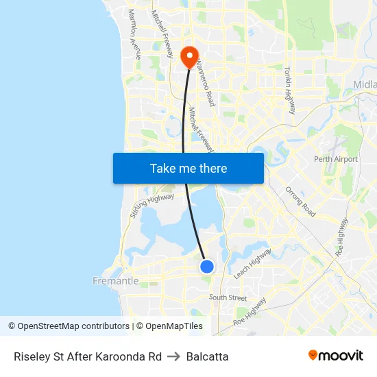 Riseley St After Karoonda Rd to Balcatta map