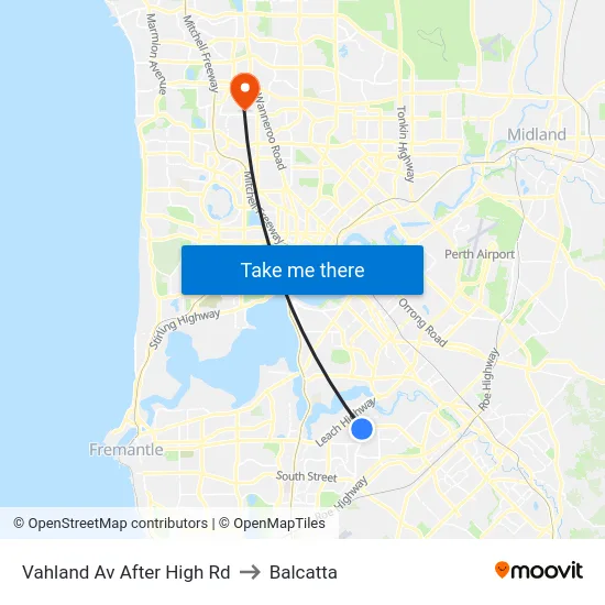 Vahland Av After High Rd to Balcatta map