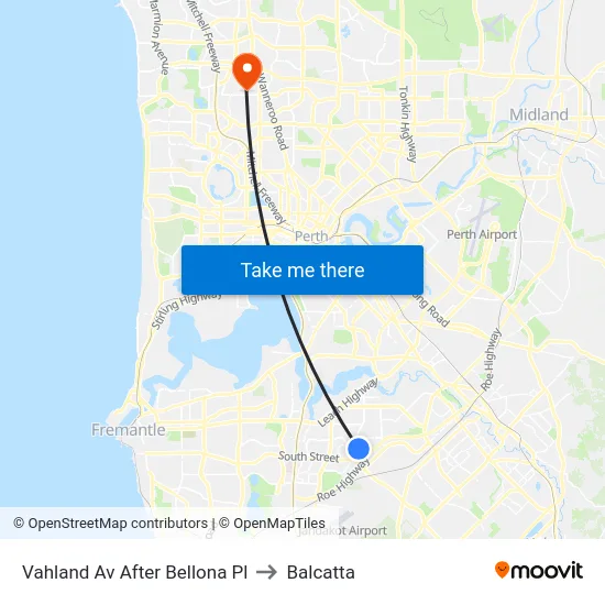 Vahland Av After Bellona Pl to Balcatta map