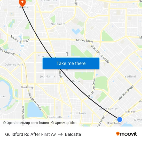 Guildford Rd After First Av to Balcatta map