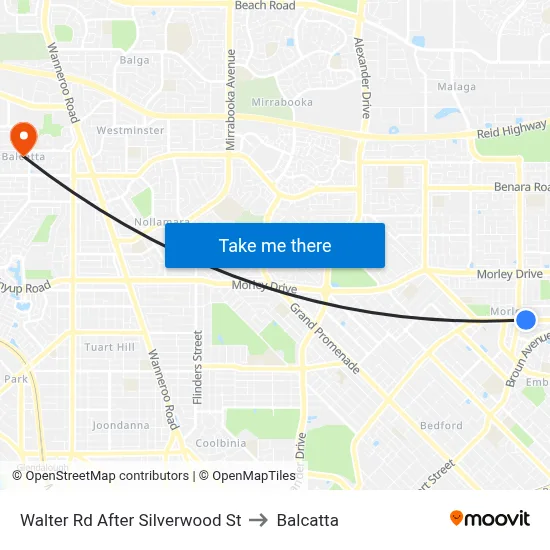 Walter Rd After Silverwood St to Balcatta map