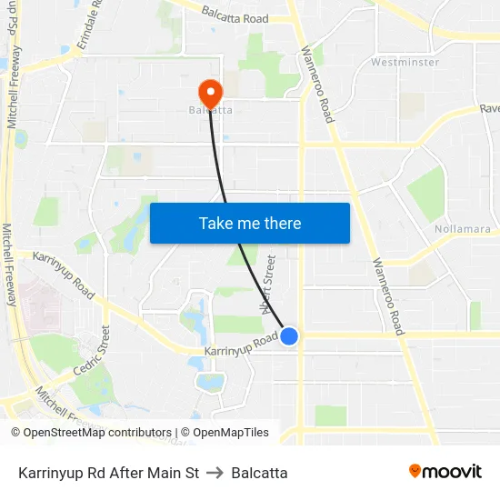 Karrinyup Rd After Main St to Balcatta map