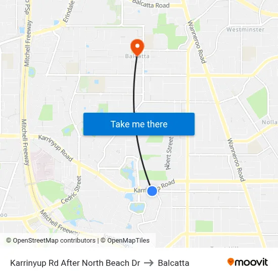 Karrinyup Rd After North Beach Dr to Balcatta map