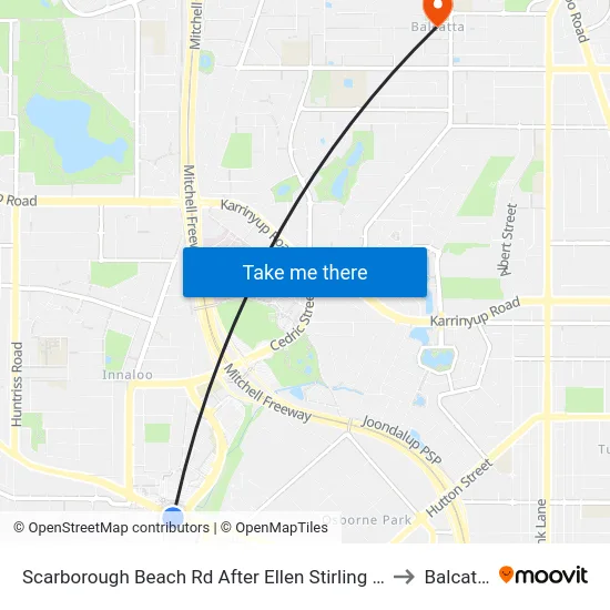 Scarborough Beach Rd After Ellen Stirling Bvd to Balcatta map