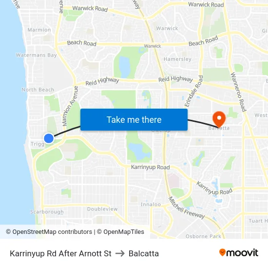 Karrinyup Rd After Arnott St to Balcatta map
