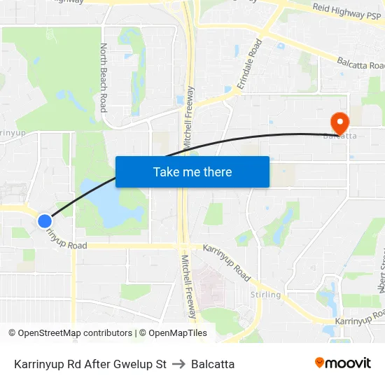 Karrinyup Rd After Gwelup St to Balcatta map