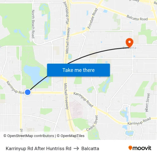 Karrinyup Rd After Huntriss Rd to Balcatta map
