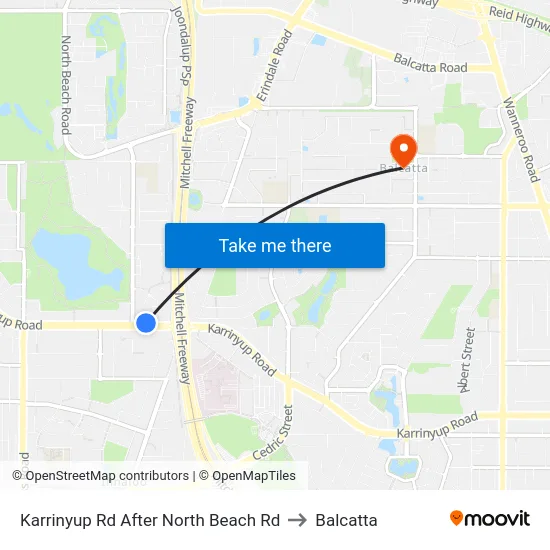 Karrinyup Rd After North Beach Rd to Balcatta map