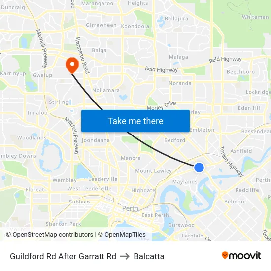 Guildford Rd After Garratt Rd to Balcatta map
