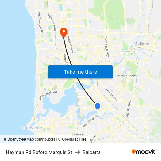 Hayman Rd Before Marquis St to Balcatta map