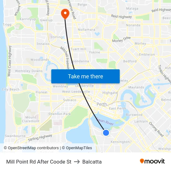 Mill Point Rd After Coode St to Balcatta map