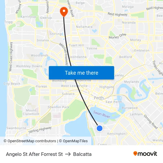 Angelo St After Forrest St to Balcatta map