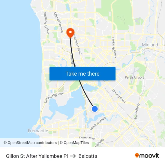 Gillon St After Yallambee Pl to Balcatta map