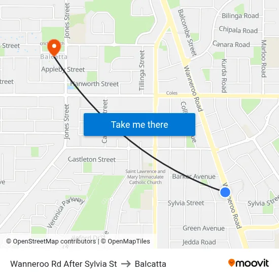 Wanneroo Rd After Sylvia St to Balcatta map