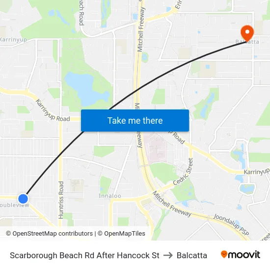 Scarborough Beach Rd After Hancock St to Balcatta map