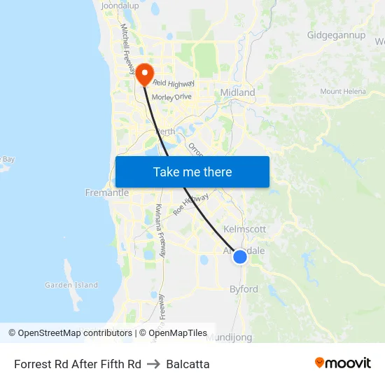 Forrest Rd After Fifth Rd to Balcatta map