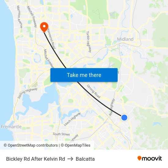 Bickley Rd After Kelvin Rd to Balcatta map