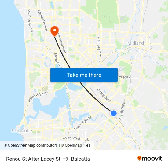 Renou St After Lacey St to Balcatta map