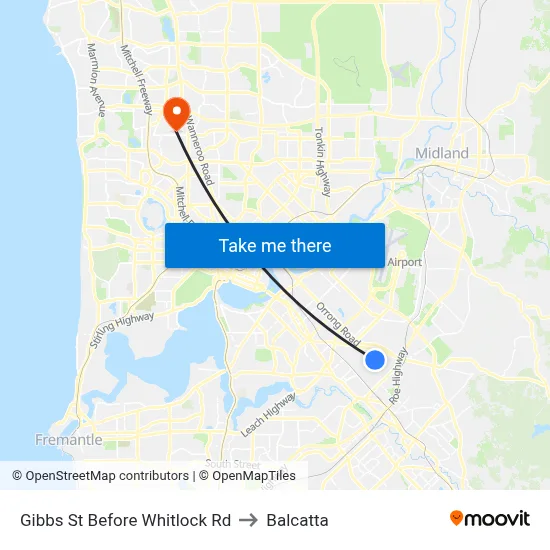 Gibbs St Before Whitlock Rd to Balcatta map