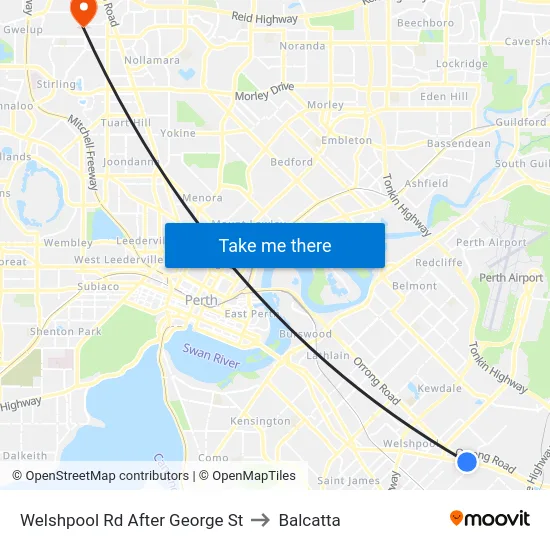 Welshpool Rd After George St to Balcatta map