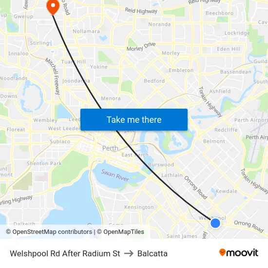 Welshpool Rd After Radium St to Balcatta map