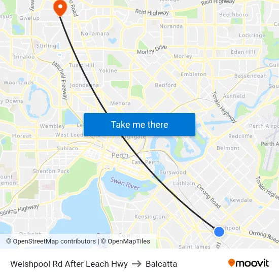 Welshpool Rd After Leach Hwy to Balcatta map