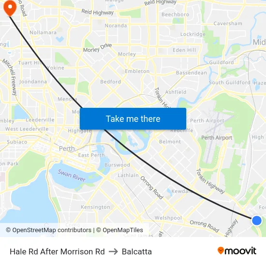 Hale Rd After Morrison Rd to Balcatta map