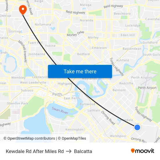Kewdale Rd After Miles Rd to Balcatta map