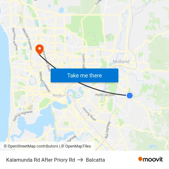 Kalamunda Rd After Priory Rd to Balcatta map
