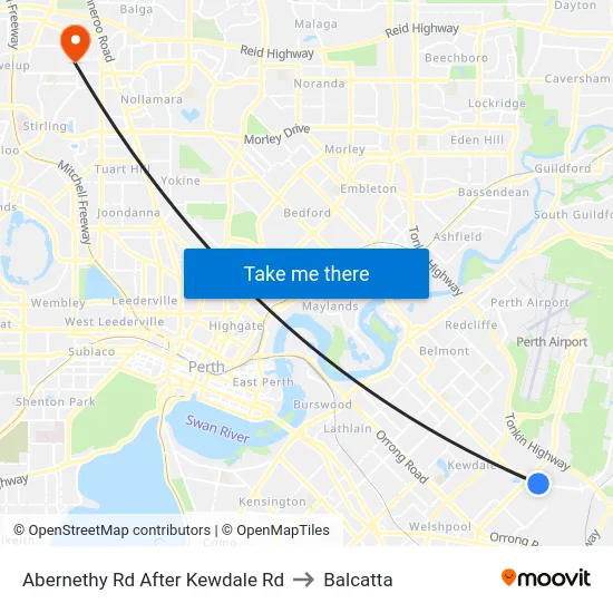 Abernethy Rd After Kewdale Rd to Balcatta map