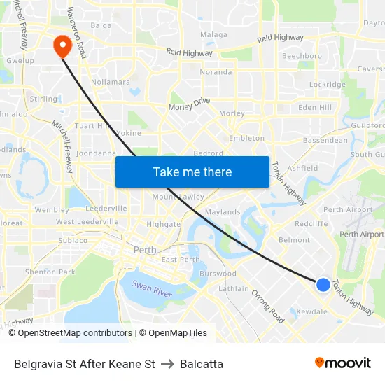 Belgravia St After Keane St to Balcatta map
