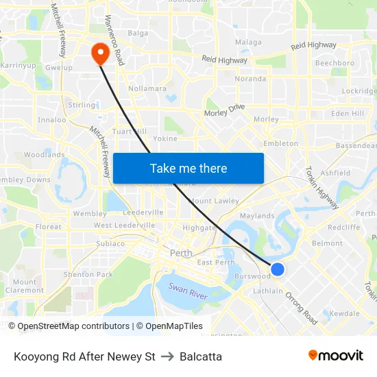 Kooyong Rd After Newey St to Balcatta map