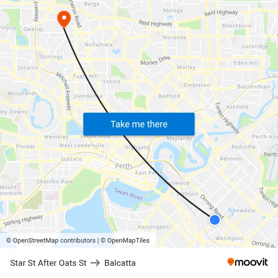Star St After Oats St to Balcatta map