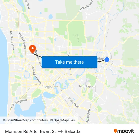 Morrison Rd After Ewart St to Balcatta map