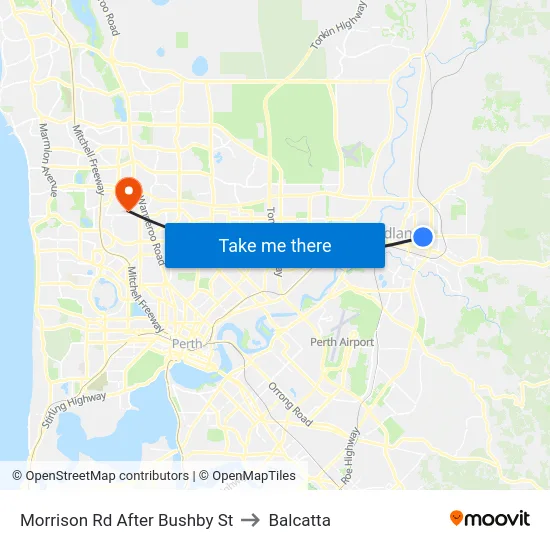 Morrison Rd After Bushby St to Balcatta map