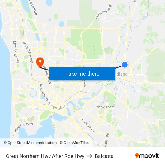 Great Northern Hwy After Roe Hwy to Balcatta map