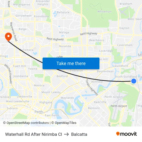Waterhall Rd After Nirimba Cl to Balcatta map