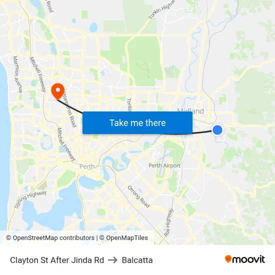 Clayton St After Jinda Rd to Balcatta map